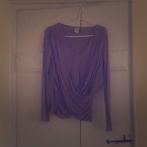 Lilac wrap blouse